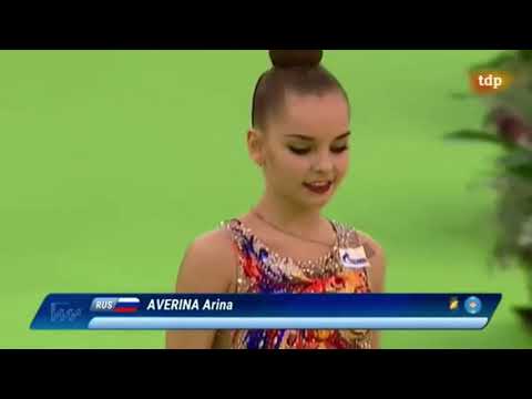 Arina Averina ribbon final WC Guadalajara 2018