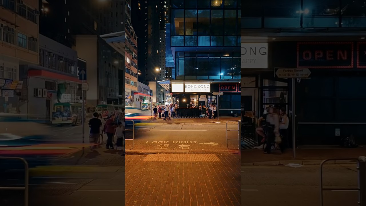 Slow shutter in Hong Kong at night. 🌃｜Osmo Pocket 4