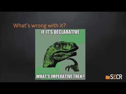 On declarative configuration management using Kubernetes and Helm