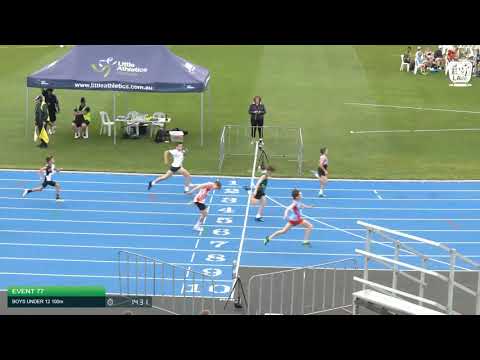 Boys Under 12 100m H2 - 2020 State Combined Events Championships // LAVicTV