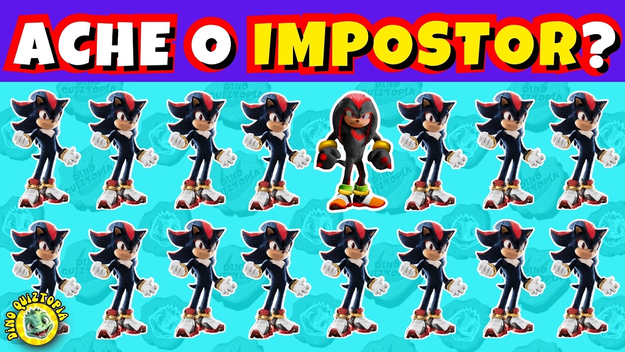 ⚡🔵 SONIC 3 | 25 SUPER MEGA DESAFIOS IRADOS! Só 3% das pessoas acertam!🔊 #dinoquiztopia #sonic3 #quiz