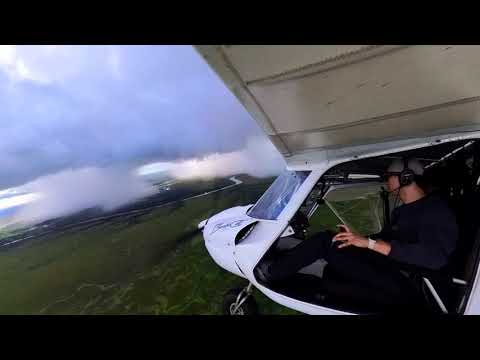 Flying Near Magnificent Rainfalls in a BushCat Aircraft