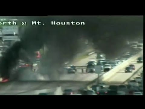 Vehicle fire shuts down all lanes on IH-45 northbound at SH 249 near Mount Houston Road
