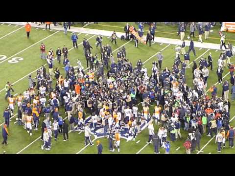 Super Bowl XLVIII (48) end of the game victory celebrations