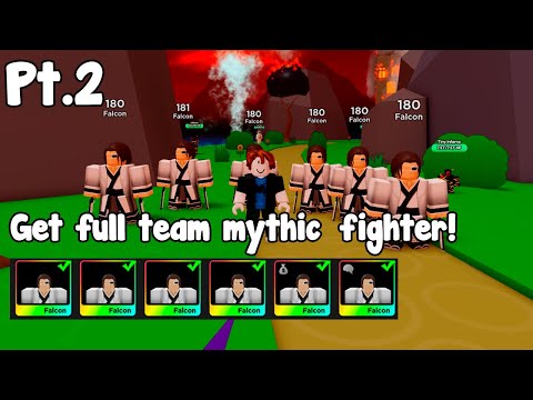 Noob To Pro In Anime Fighters Simulator Roblox Pt.2 Get Full Team Mythic Fighters!