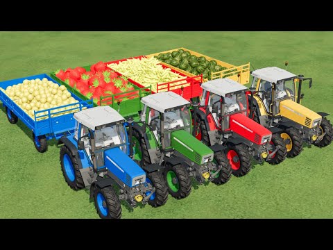CLAAS vs FENDT vs JOHN DEERE vs CASE TRACTORS BATTLE - FARMING SIMULATOR 22 |