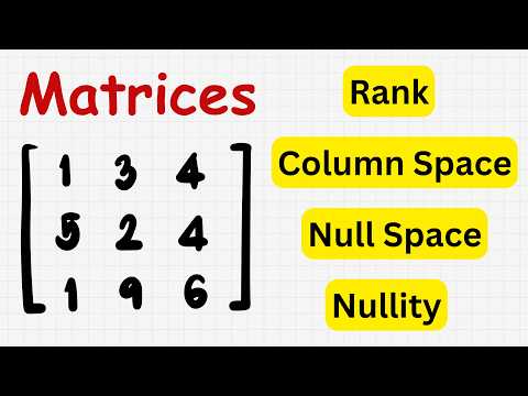 No One Taught Rank, Column Space, Null Space and Nullity of a Matrix Like This