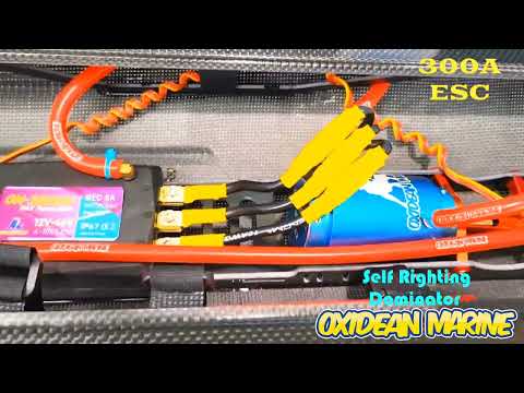 Fast Rc Boat Oxidean Marine Self Righting Dominator 300a ESC!