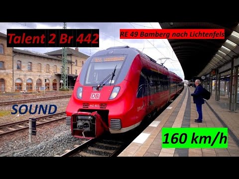 Mit dem Talent 2 als RE49 in der 1.Klasse von Bamberg nach Lichtenfels mit 160 km/h und fettem SOUND