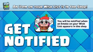 How to get Notified when your Favourite Emote is in the Shop in Clash Royale