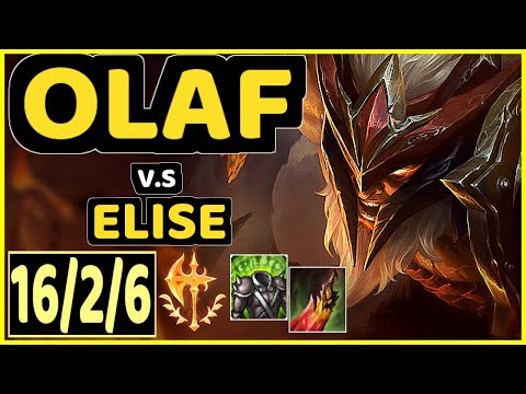 WIGGILY (OLAF) vs ELISE - 16/2/6 KDA JUNGLE CHALLENGER GAMEPLAY - NA