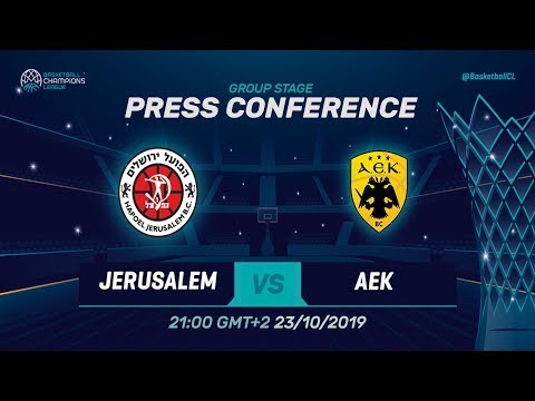 Hapoel Jerusalem v AEK - Press Conference - Basketball Champions League 2019-20