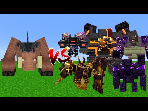 NEW Mutant Hoglin Vs L_Ender's Cataclysm Bosses - Minecraft Mob Battle