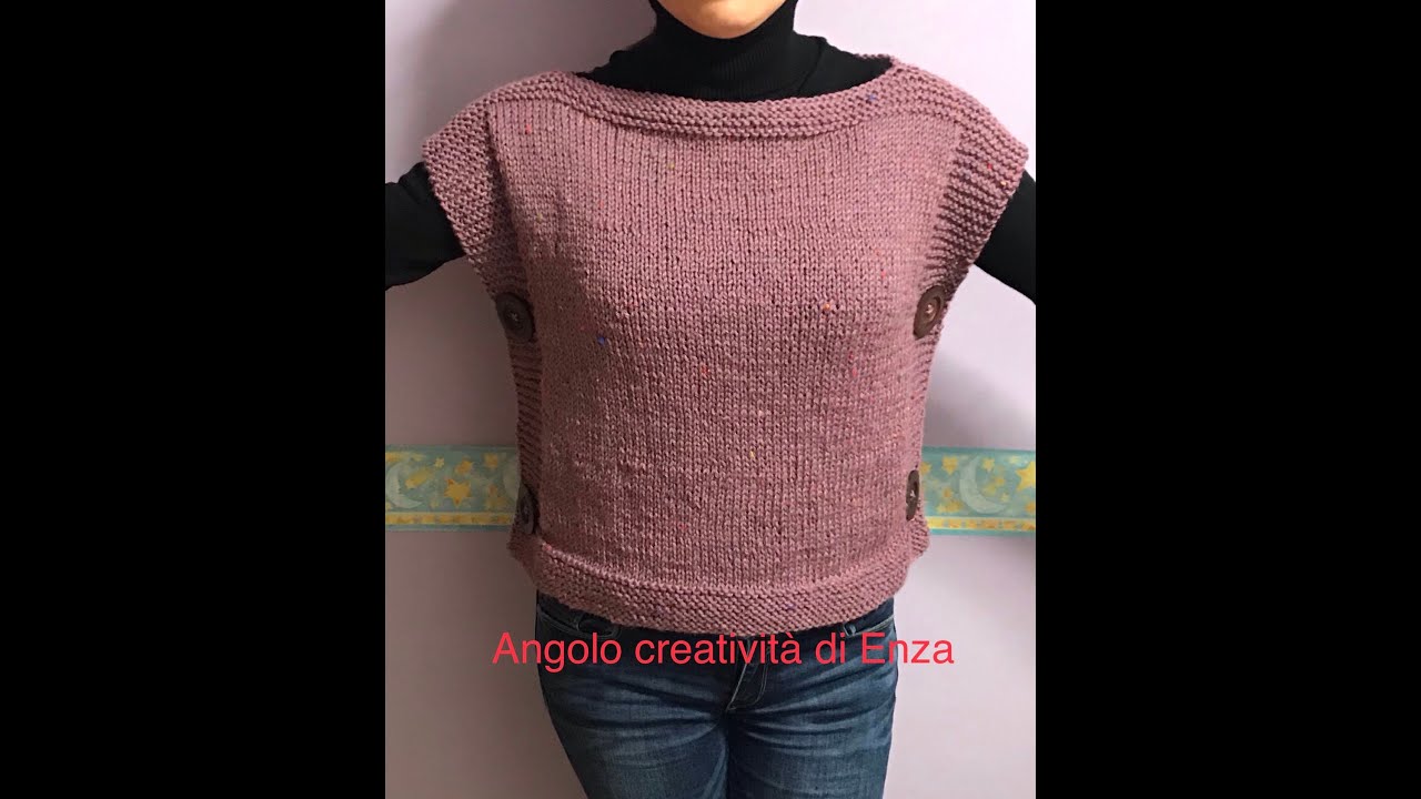 Gilet ai ferri senza cuciture per principianti🧶 Maglia facile