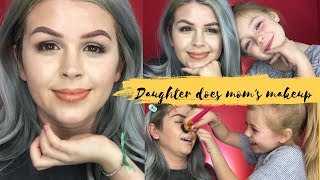 Daughter does mom's makeup