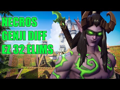 NECROS GENJI DIFF EZ 32 ELIMS - GRAND MASTER GENJI GAMEPLAY OVERWATCH SEASON 25