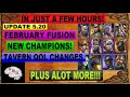 UPDATE 5.20 | FEB FUSION | NEW CHAMPS | TAVERN QOL CHANGES | CHAMPION BALANCE | RAID SHADOW LEGENDS