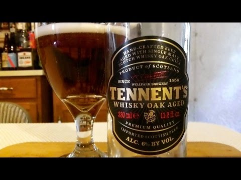 Tennent's Whisky Oak Aged - Euro Lager (6.0% ABV) DJs BrewTube Beer Review #588