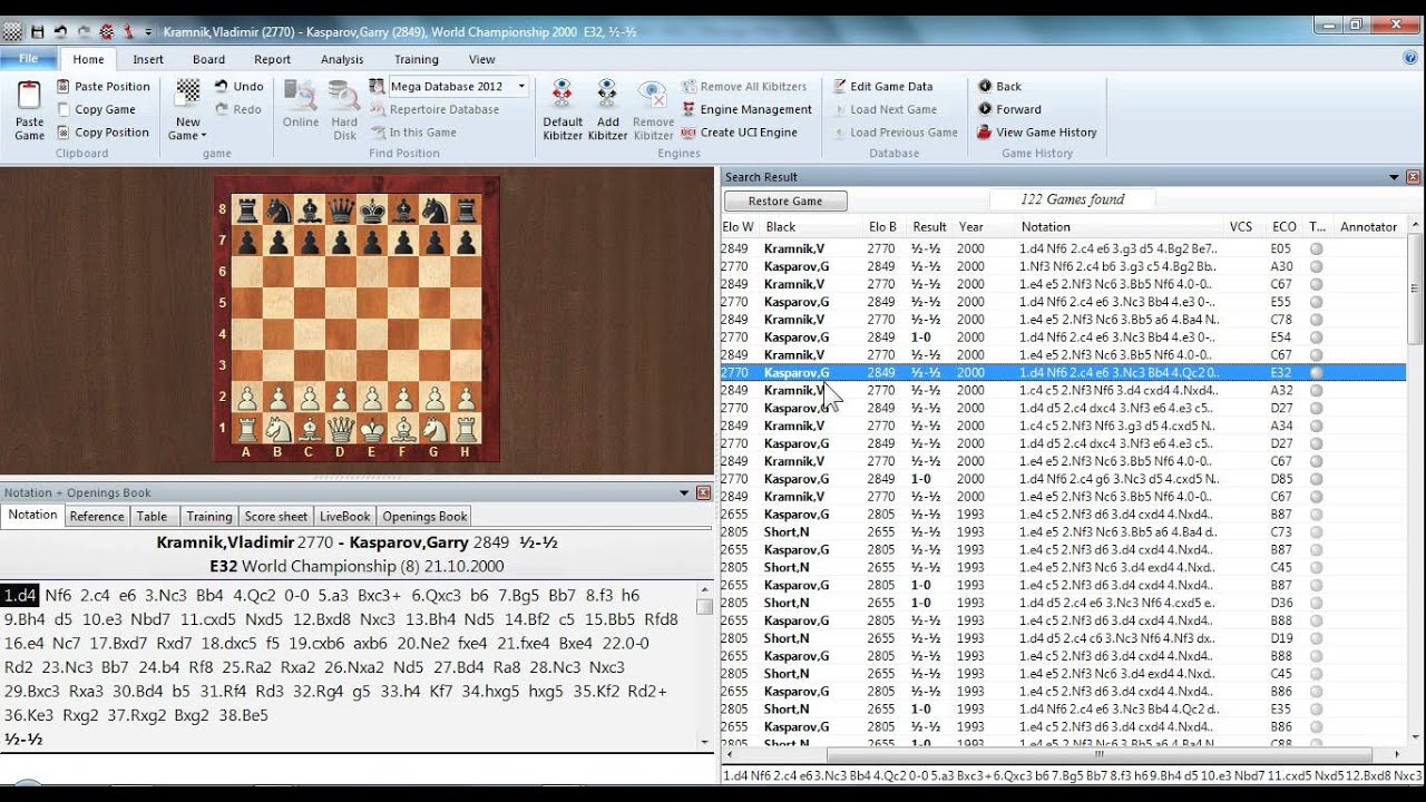 ChessBase 12 Intelligent search