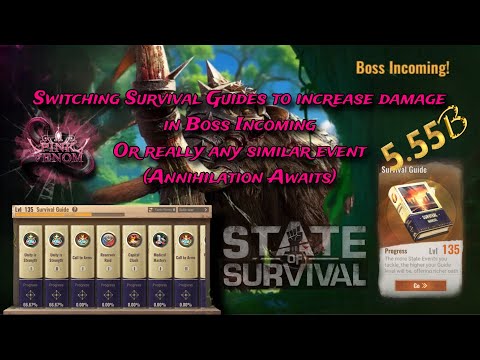 Switching Survival Guides for Boss Incoming or Annihilation Awaits | State of Survival | Pink Venom