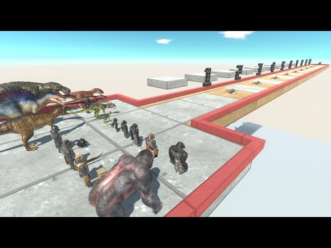 10 Levels of Spider poison vs Mutant Primates + Carnivore Dinosaurs - Animal Revolt Battle Simulator