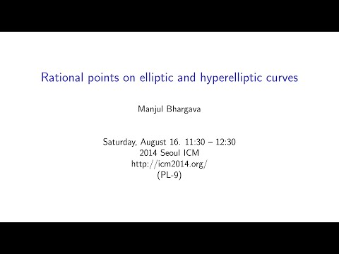 ICM2014 VideoSeries PL9: Manjul Bhargava (Laudation by Benedict Grossi) on Aug16Sat
