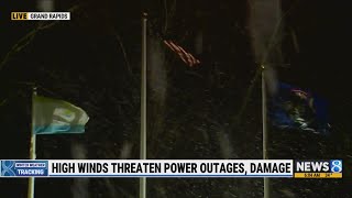 High winds lead to power outages in Grand Rapids area