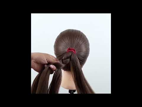 Geflochtener runder Haarknoten – 3 Minuten schnelle Frisuren