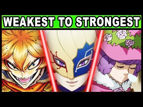 Every Magic Knight Captain RANKED from Weakest to Strongest! (Black Clover)