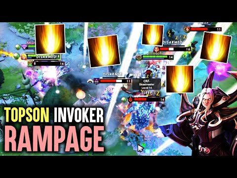 Reason Why People Call Him Invoker GOD - Most Epic Topson Invoker Rampage Ever!! Dota 2