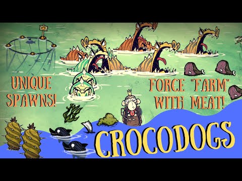 Don't Starve Shipwrecked Guide: Crocodogs - Yellow, Blue & "Farming" Them Too!