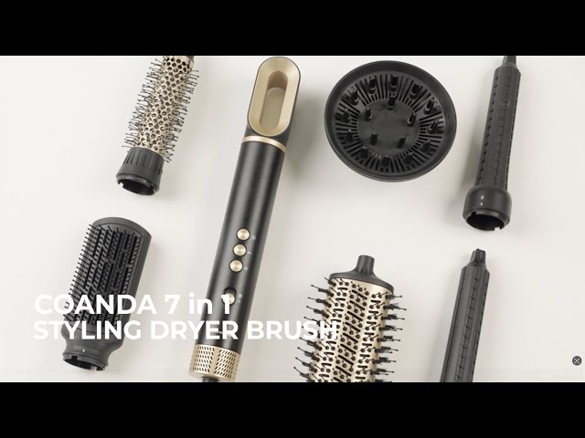 Cepillo secador InnovaGoods Wavify Coanda Iónico 1500 W 7 accesorios profesional video