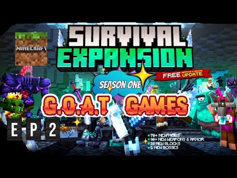 MINECRAFT Modded Survival (Bedrock) - Survival Expansion Modpack - Ep 2  'Yeti, Shark and Mermaid!'