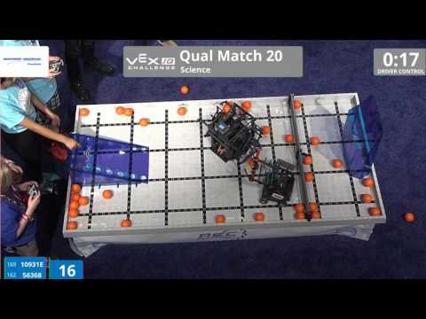 VEX Worlds 2016 - VEXIQ Middle School - Science - Qual 20 (10931E 56368) 60