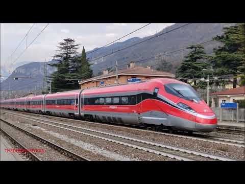 FRECCIAROSSA 1000, ITALO + ETR 600 IN TRANSITO A PERI (VR) LINEA DEL BRENNERO. VEN. 3 - 3 - 2023.