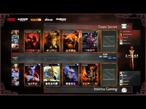 Secret vs iG - Game 2 (Dota 2 Asia Championships) - GoDz & Merlini