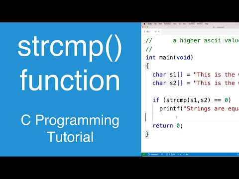 Strcmp String Funcion In C Program