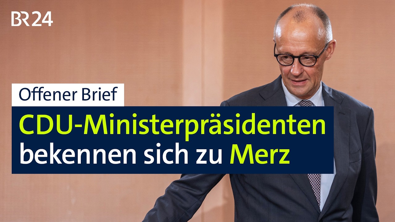 Offener Brief: CDU-Ministerpräsidenten bekennen sich zu Merz | BR24