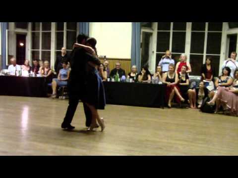 Andrea Misse  and  Javier Rodriguez  are  dancing  to  the  tango  "  La Bruja  "