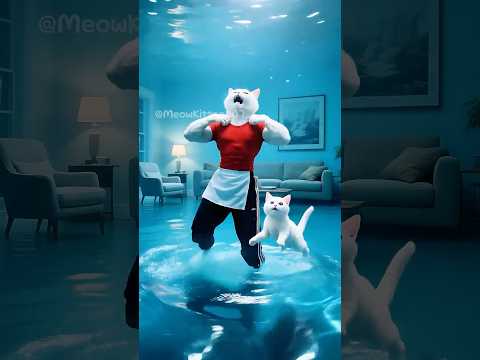 Kitten Turns the House Into a Pool?! 🛁🐾 Dad Cat Loses Control!