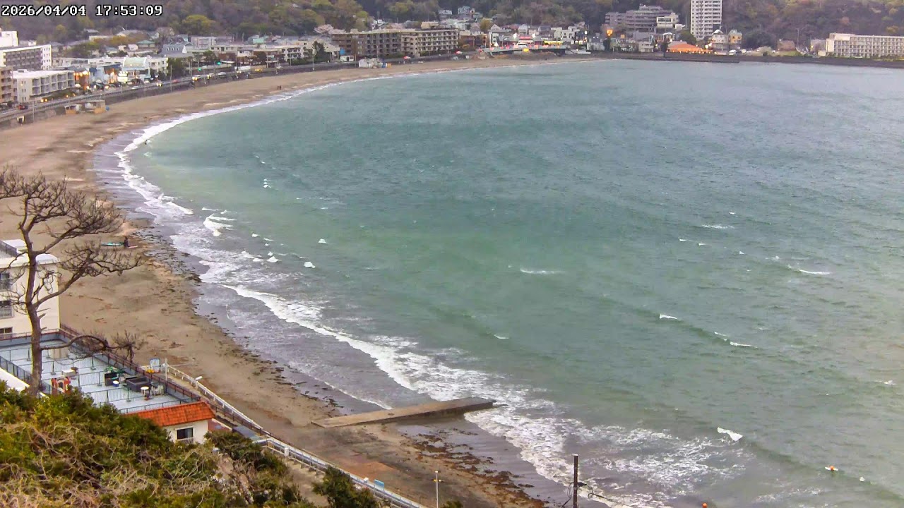 【🔴逗子海岸ライブカメラ1】🌴海岸線：🎥by HviewCam