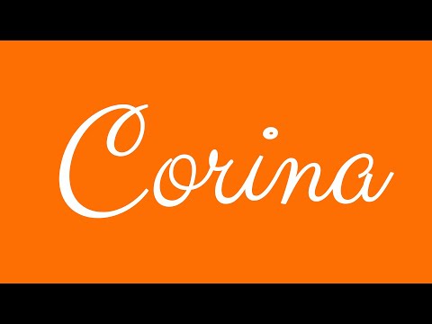 Learn how to Write the Name Corina Signature Style in Cursive Writing
