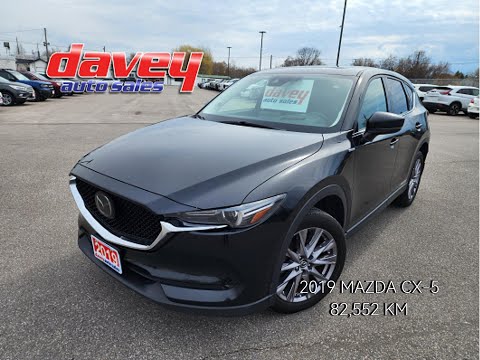 2019 Mazda CX-5 GT Auto AWD in Black for sale at Davey Auto Sales Oshawa South in Oshawa, ON
