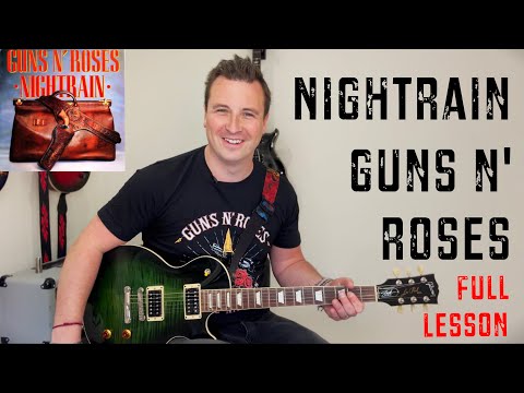 How to REALLY play 🚂 Nightrain 🌹 Guns N' Roses 🌹 (Full 4K Guitar Lesson + TABS) #slash #izzystradlin