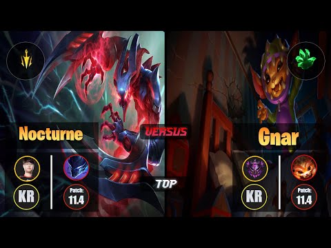 Sword NOCTURNE (Top) [Lethal Tempo] VS GNAR - Master KR Patch 11.4