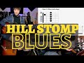 Robert Belfour (Hill Stomp) Guitar lesson in open G (open F) with tabs...