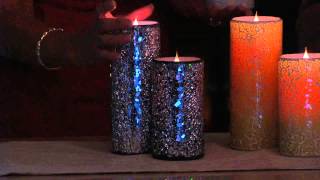 Solare Mosaic 8" Flameless Candle with Multi-Hue Flame Technology with Dan Hughes