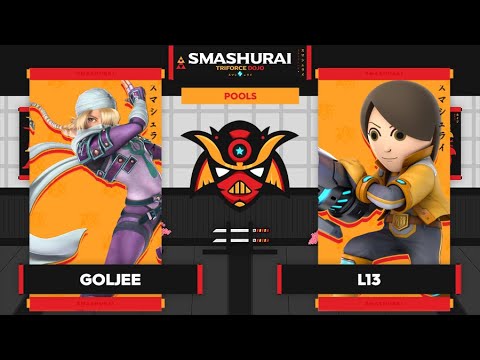 Smashurai: Triforce Dojo - Goljee (Sheik) Vs. L13 (Mii Gunner) Pools