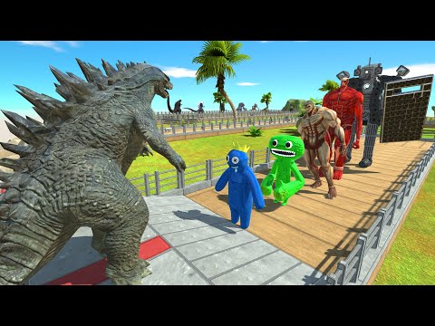 Godzilla 2014 Oasis Death Run VS Skibiti Titan Cameraman - Animal Revolt Battle Simulator