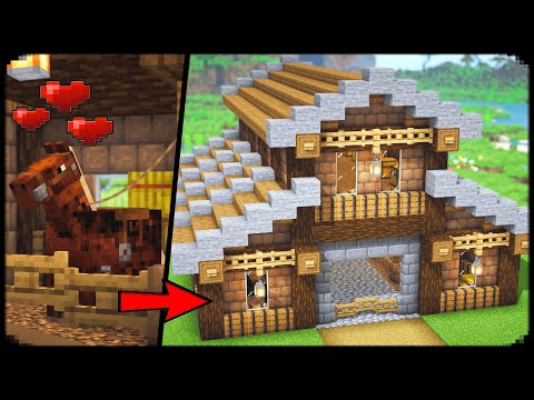 Minecraft: Simple Stable Tutorial | How to Build Horse Stable